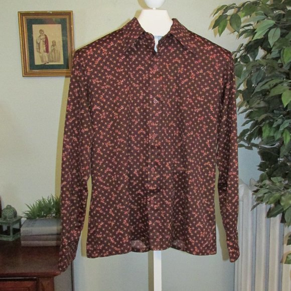 Vintage Men's 1960s Fox Button-down Shirt - Picture 1 of 8